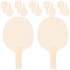 Alasum 12 Pezzi Racchetta da Ping Pong in Legno Beige per Diy, Paddle Versatile Non Rifinito per Pittura e Gioco All'aperto