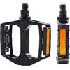 Phidinova Pedali per Bicicletta in Alluminio Filettatura 9/16, con Riflettori Arancioni (Bicycle pedal)