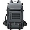 Ronyme Zaino Impermeabile Uomo Zaino da Trekking Zaino da Viaggio Zaino Porta Pc Multimodale Spalla Tracolla Mano Schienale Comodo con Interfaccia Usb E, Grigio, Grigio, 22 Pollici