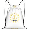 CHXtao Rhode Island, zaino con chiusura a cordoncino, per sport, viaggi, palestra, leggero, Nero , M, Classico