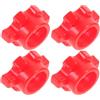 VOSAREA Set 4 Pezzi Collari per Bilanciere e Manubri in PE Rosso, Compatibilità Versatile e Fissaggio Sicuro per Home Gym, Accessori Dado Pesi per Allenamento