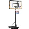 Yaheetech Supporto da basket regolabile in altezza, cestino da basket con ruote, impianto da basket mobile con acqua o sabbia, per interni ed esterni