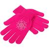 SHINEOFI Guanti da Pattinaggio Artistico per Ragazze Palmo Rinforzato e Vestibilità Comoda, Design alla Moda in Maglia e Gomma per Sport Invernali e Allenamenti Lunghi