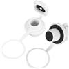 SECFOU 2 Pezzi Valvola Gommone Bianca in Plastica Design a Spirale, Accessori per Kayak e Barca Gonfiabile, Resistente per Gonfiaggio Rapido