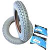 Rolko Pneumatici per Sedia a rotelle, 2 Pezzi da 12 1/2 x 2 1/4 (ETRTO 62-203), 2 Pezzi con valvola a Gomito 90°/90°, Pneumatici rinforzati, Struttura Robusta con Profilo bloccare, per Scooter