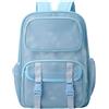 Generisch Zaino a rete trasparente, zaino in rete leggero, zaino traspirante per studenti, perfetto per nuoto e sport, zaino da donna con scomparto per laptop, Azzurro, 33*14*42