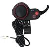 Generic Scooter elettrico Display LCD Misuratore Quadro strumenti Interruttore di alimentazione Acceleratore 36V 48V Universale TF-100 SEALUP JH-01 LIVIAE NJAX-T(Jh-01 long line)