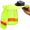 Generisch Casco protettivo con visiera parasole, cappuccio di sicurezza con ventola solare e