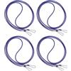 SHINEOFI 4 Pezzi Cordino per Guanti in Nailon Blu Navy Protezione e Facile Fissaggio, Laccio da Collo Elegante e Semplice per Sport Invernali e Sci