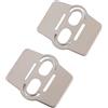 MoSundi Spessori per tacchetti in lega Ti per MTB, 2 pezzi, per pedali SPD, antiscivolo, resistenti all'usura, 3,8 x 3,3 cm, kit argento