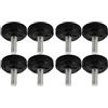 SHINEOFI 8 Pezzi Piedini Antivibranti in Gomma per Tapis da Corsa Vite da 12mm, Riduzione Rumore e Supporto Antiscivolo per Attrezzi Fitness Casa e Palestra
