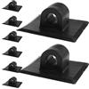 GLEAVI 8 Pezzi Fibbia Supporto Motore per Kayak in PVC Nero, Installazione Stabile Staffa Quadrata, per Avventure Acquatiche e Barche Gonfiabili