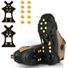 Suncy Catene da Neve per Scarpe, Ramponcini da Ghiaccio Antiscivolo con 10 Tacchetti in Acciaio Inox, Cramponi per Scarponi da Trekking, Montagna, Trail Running, Neve e Verglas, Uomo Donna