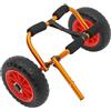 HIJNXG Carrello pieghevole per kayak, in alluminio, portata 80 kg, con pneumatici pieni in poliuretano da 10 pollici, cinghia di sicurezza e freno, portatile, per kayak, canoa, SUP