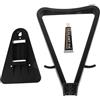 Toddmomy Porta Minimalista e Muro in Palloni Calcio per Ferro Basket Nero da Installazione senza Trapano e Capacità di Carico Robusta, Design Modern per Casa e Allenamento