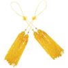 NAMOARLY 2 Pezzi Ciondolo Nappa Giallo Nodo Tradizionale Cinese per Tai Ji, Decorazione Elegante per Attrezzatura da Arti Marziali e Competizioni
