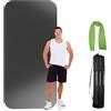 TONINT Tappetino da yoga extra lungo, 214 x 76 x 0,6 cm, antiscivolo, per pilates, ginnastica, fitness, antiscivolo, in NBR per yoga, sport, pilates, palestra, allenamento