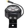 Baxnore Faro per Scooter Elettrico LED Luminoso Design Due in Uno con clacson per la Guida Notturna Sicurezza Materiale ABS Installazione Facile da 10 Pollici