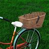 LoogCape Cestino portapacchi per bicicletta con coperchio, 55 x 31 x 36 cm, in vimini naturale, per città, e-bike, Pedelec, MTB, bicicletta olandese, da uomo e da donna, ideale per shopping, picnic