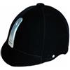 predolo Casco Equestre Casco da Equitazione Cavallo Copricapo da Equitazione Protezione in con Rivestimento in Velluto, Nero con Striscia Argento, Taglia Unica Regolabile