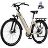 ttgo Bicicletta elettrica da 28 pollici per adulti, motore da 250 W, batteria da 36 V 18 Ah, autonomia di 80-120 km, 25 km/h, con cambio a 7 marce, display LCD, bicicletta elettrica per uomo e donna
