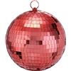 sourcing map Palla da discoteca a specchio, 20,3 cm, da appendere, con anello da appendere, per feste, balli, matrimoni, palcoscenico, festival, club di Natale, decorazione per la casa, rossa