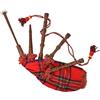 Tidyard Dudelsack giocabile per bambini nel tipico design scozzese, set di sacchi cornamusa per bambini, rivestimento in scozzese e cordoncino abbinato