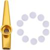 Limtula Kazoo in metallo con 10 membrane per flauto, strumenti musicali per ukulele, violino, chitarra, pianoforte