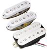Musiclily Pro ST-TX Alnico 5 Set Pickup Single Coil Staggered e Humbucker Scoperto ST-HSS Manico Centrale Ponte per Chitarra Elettrica tipo Strat, Bianco