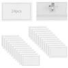 QWORK® 24 Pezzi porta badge trasparenti, targhette portanome in plastica con clip, per conferenze, uffici, fiere