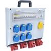as - Schwabe Distributore da parete FIXO 15D MAX DAT+ 400V/32A IP44 con FI 63A 30mA, 2x CEE 32A, 2x CEE 16A, 5x Schuko, USB, 2x RJ45 CAT6
