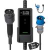 dé Carichino Auto Elettrica 7 kw 32a [6m, Monofase, 6-32A] Caricatore Auto Elettrica 7kw Tipo 2 con Display LCD, Corrente Regolabile, Compatibile con T03, Model Y/3, Dolphin Surf e Altri EV/PHEV