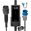 dé Carichino Auto Elettrica 7 kw 32a [10m, Monofase, 6-32A] Caricatore Auto Elettrica 7kw Tipo 2 con Display LCD, Corrente Regolabile, Compatibile con T03, Model Y/3, Dolphin Surf e Altri EV/PHEV