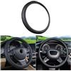 JNNJ Coprivolante Auto, Coprivolante in Pelle 37-38cm, Copri Volante Antiscivolo Traspirante Durevole, Universale Protezione Custodia Volante Auto per Maggior Parte Macchina Autocarri(Linea Nera)