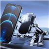 JNNJ Supporto Telefono per Auto, Supporto per Telefono per Specchietto Retrovisore, 360 Gradi Porta Cellulare Auto Girevole e Retrattile, Per Tutti i Telefoni Cellulari