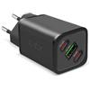 SBS Alimentatore Slim USB-C 100W, Tecnologia GaN, Power Delivery (PD), Ricarica Rapida, Adaptive Fast Charge (AFC), Caricatore iPhone, iPad, MacBook Air, Samsung, Tablet, Smartphone, Notebook, Nero