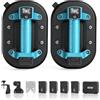 SEESII Ventosa per piastrelle, 4 in 1, a batteria, per terrazze, elettrico, con guida per foratura, posizionatore per fughe e livellamento, portata fino a 280 kg, 4 batterie da 3000 mAh, display