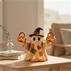 Statuetta Spettro Con Cappello Da Strega, Statua Spettro Patchwork Con Cappello