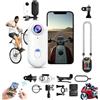 MUOXUEQN 4K Body HD Action Camera, Fotocamera per motociclette, Fotocamere sportive indossabili, Mini videocamera POV, Helmet Cameras, per ciclismo, vlogging, passeggiata per regalo per amico