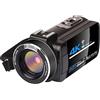 DIGNIFE Videocamera, Videocamera Video Vlogging for Facebook Remote Control da 3,0 pollici Touch Screen Hood Webcam Camera Digital digitale(128GB SD Card,AF2)