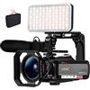 DIGNIFE Videocamera, Videocamera videocamera 4k V. Registratore vlogging fotocamera. AC5 12x. Zoom ottico in streaming in con GUIDATO Memoria leggera Sd. Carta