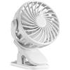 Akfldms Fan Clip Ventola Ricaricabile Ventola Rotante Clip Clip Portatile Ufficio Camera da Letto Regali di Ventola Esterna Bianca Bianca