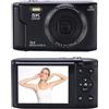 POENVFPO Fotocamera Digitale 5K, Zoom Ottico 72MP e 16x con WiFi Fotocamera LCD da 2,8 Pollici per con Messa a Fuoco Automatica per Fotografie di Viaggio (BLACK)
