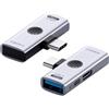 Hagibis Splitter USB-C con ricarica rapida da 100 W e USB 3.2 da 10 Gbps, adattatore OTG 2 in 1 per iPhone 16/15 Pro Max, iPad Pro, MacBook, Rog Ally, Steam Deck, Quest 3 2 (TUA08 USB + PD)