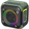 Walmeck Altoparlante BT Portatile Altoparlanti Wireless Ad Alta Potenza da 30 W con Luci RGB per Viaggi di Festa (Verde)