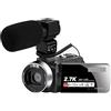 DIGNIFE Videocamera, Webcam della fotocamera digitale video Z11 for Vlog Registrazione 16x Night Vision WI-FI Touch screen 2. 7K HD Videocamera(64GB SD Card,Z11-Cam-Mic)