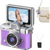Générique Fotocamera Digitale 64GB Portatile Piccola Elettronica Retro Con Schermo | Fotocamera per Ragazze Per Uso in Casa e all'Aperto Resiste a Sole Pioggia Neve per Escursionismo