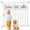 BabyDan No Trip, 72-78,5 cm, Cancelletto di base per scale/cancello per bambini, metallo, bianco, Made in Denmark - (Cancelletto per animali domestici)
