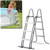 INTEX Scaletta per piscine fuori terra 28075 91-107 cm acciaio antiruggine con gradini removibili