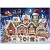 Tucocoo Puzzle natalizio per adulti, 1000 pezzi, puzzle di Babbo Natale del villaggio del Polo Nord, opera d'arte di strada festiva, rompicapo rilassante per fan invernali per adulti e famiglie